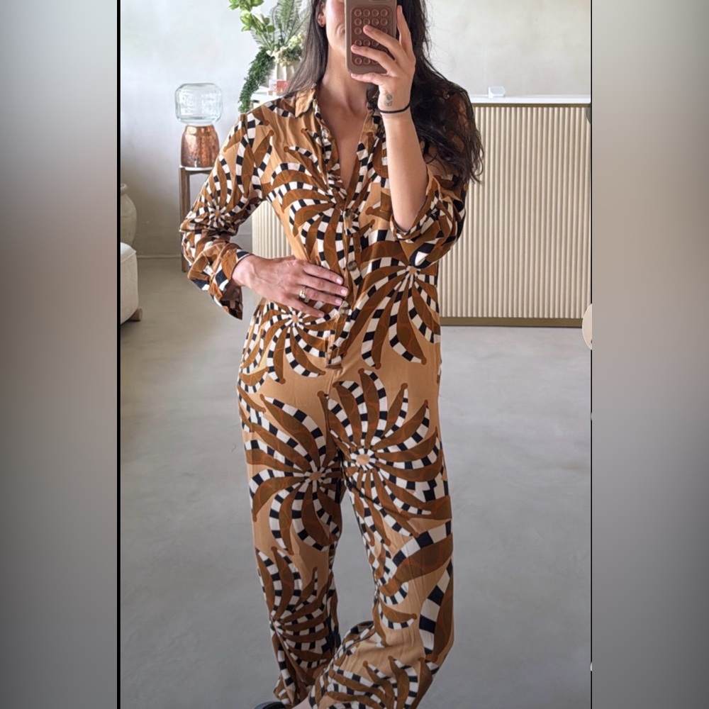 FARM‎ Rio Mixed Banana Jumpsuit Size Medium